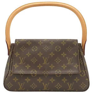 Louis Vuitton Looping Handbag Monogram Canvas Brown Hobo Bag